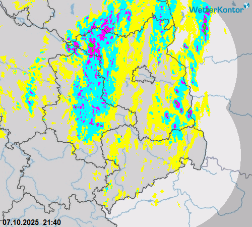Niederschlagsradar der Region